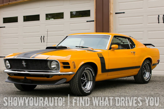 1970 Mustang Boss 302 W-code 4.30 "non-Super Drag Package" Locker Grabber Orange 1970 Ford Mustang Boss 302