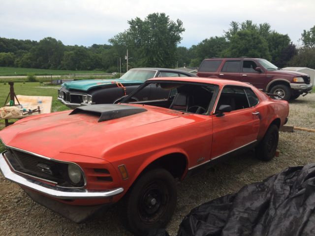 1970 mustang Mach 1 r code grabber orange project cobra jet 1970 Ford Mustang