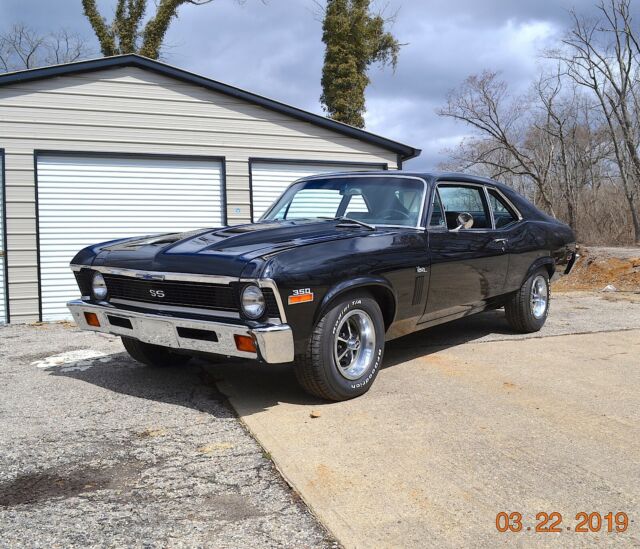1970 NOVA SS 350 4SPD PS PDB LASER STRAIGHT GORGEOUS TUXEDO BLACK VERY NICE CAR 1970 Chevrolet Nova SS 350 4SPD PS PDB