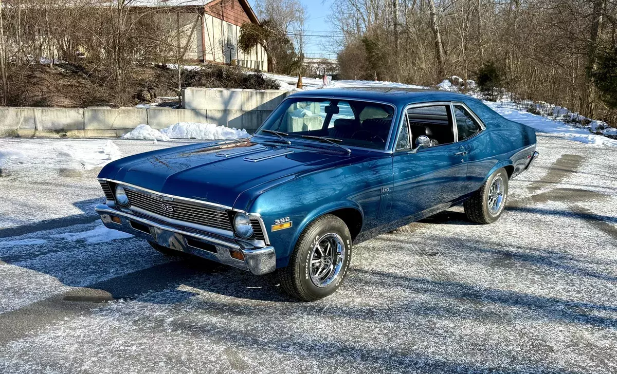 1970 NOVA SS 396 4SPD 12 BOLT PDB TACH SUPER SOLID BEAUTIFUL FATHOM BLUE 1970 CHEVROLET SS NOVA SS 396 4SPD 12 BOLT PDB TACH