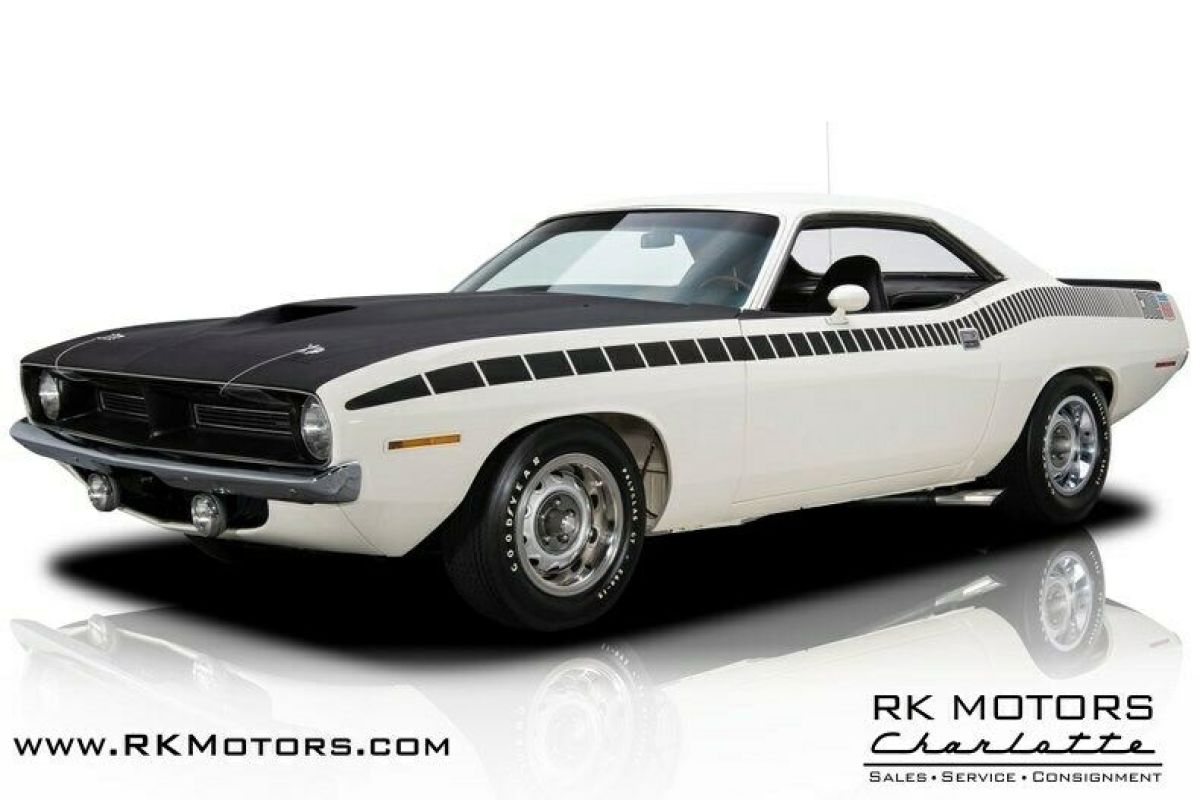 1970 Plymouth 'Cuda AAR Alpine White Hardtop 340 V8 3 Speed Automatic 1970 Plymouth 'Cuda AAR