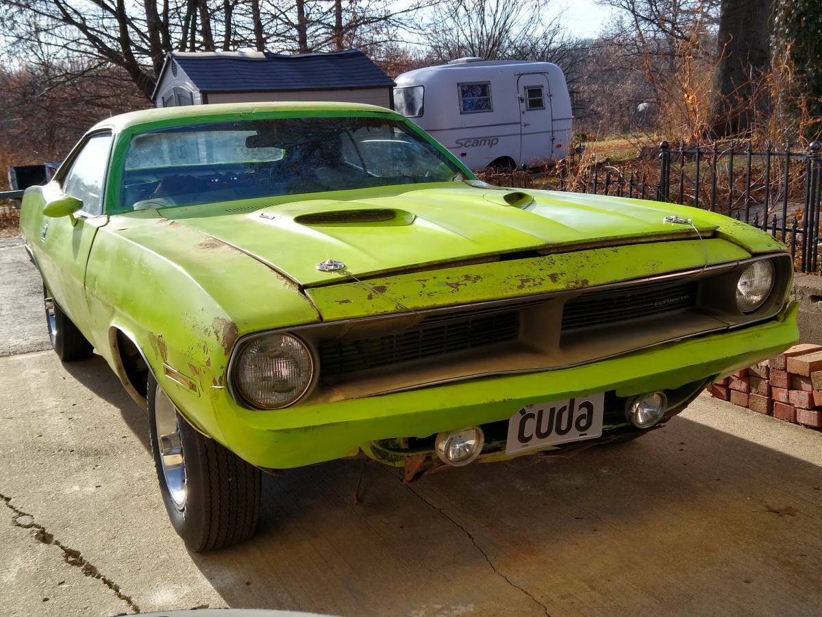 1970 Plymouth 383 Cuda, factory Sublime Green rubber bumper rally gauge PROJECT 1970 Plymouth Barracuda 'cuda