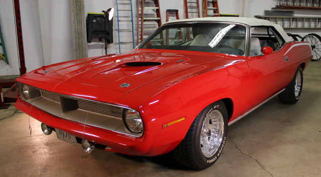 1970 Plymouth Barracuda Convertible Cuda Restore Pro Built 383 Viper Red 1970 Plymouth Barracuda