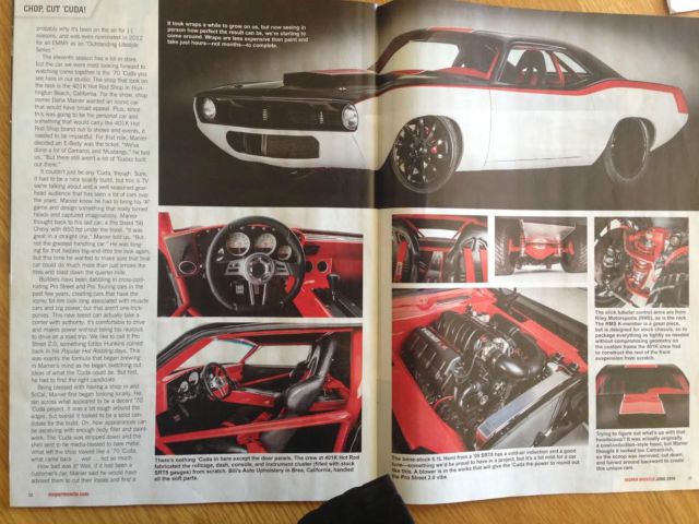 1970 Plymouth Barracuda Cuda custom for Build for TV SEMA NO Reserve price 1970 Plymouth Barracuda
