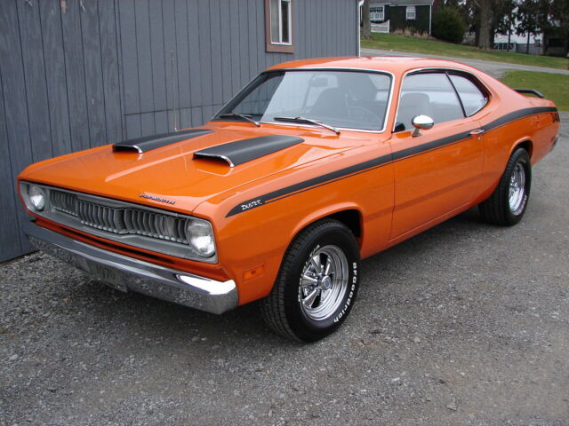 1970 Plymouth Duster factory 340 (H-code) car, Hurst 4-speed, Vitamin C Orange!! 1970 Plymouth Duster H-code 340