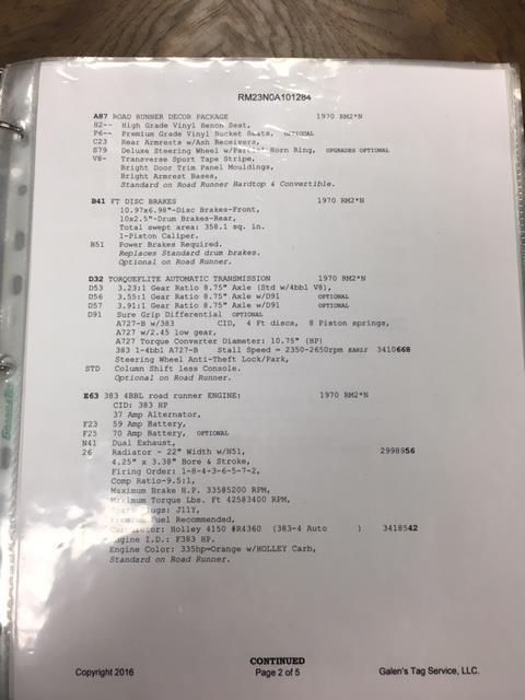 1970 Plymouth Road Runner Concourse Restoration - photo 12
