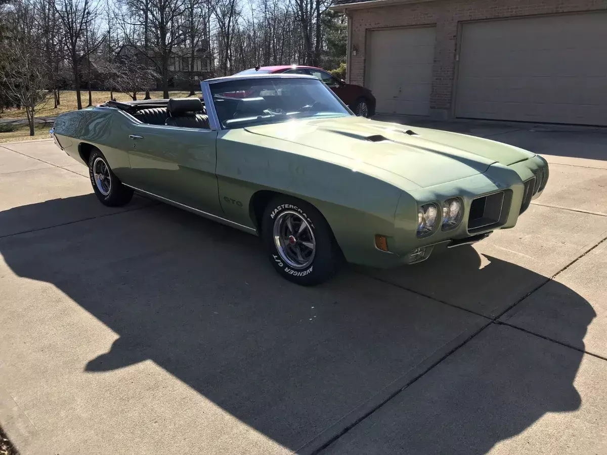 1970 Pontiac GTO Convertible Green RWD Manual Convertible 4-Speed 1970 Pontiac GTO Convertible 4-Speed