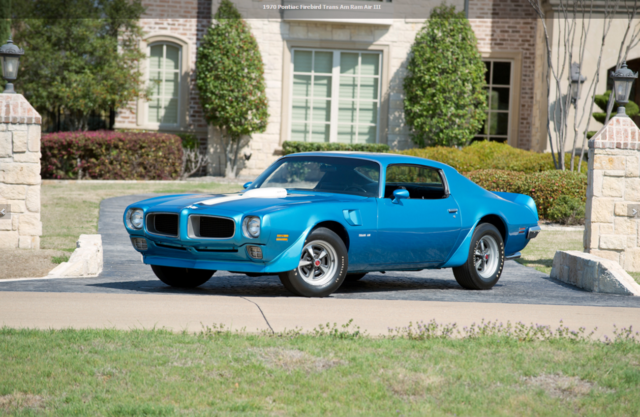 1970 Pontiac Trans Am, Ram Air III, 4 speed, Numbers Matching, PHS 1970 Pontiac Trans Am