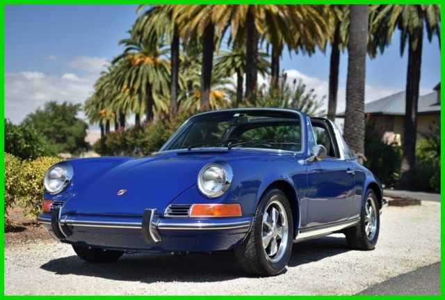 1970 PORSCHE 911T TARGA RARE ALBERT BLUE #MATCH GARAGED 100% ORIG METAL 1970 Porsche 911 Targa