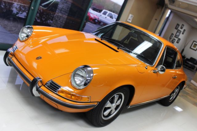 1970 Signal Orange Porsche 911E Coupe. 12,881 original miles 1970 Porsche 911