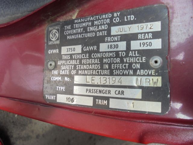 1970 Triumph Stag convertible 1970 Triumph Stag convertible
