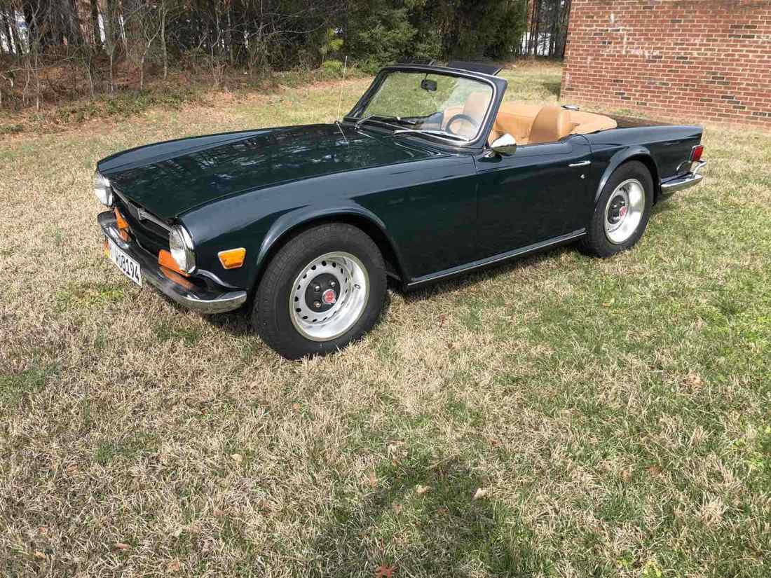 1970 Triumph TR6 Convertible Green RWD Manual 1970 Triumph TR6
