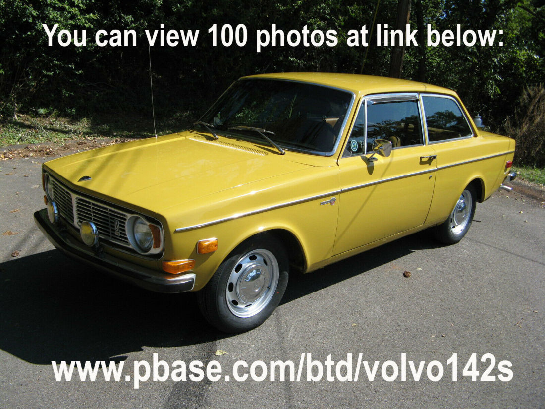 1970 Volvo 142S 4-Speed in Safari Yellow with Meticulous Service Records 1970 Volvo 142 S