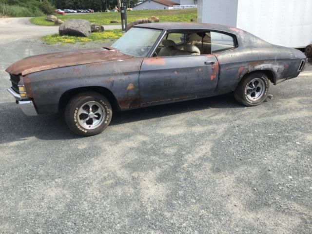 1971 71 Chevelle 396 TH400 Cowl Induction Hood Project Car 1971 Chevrolet Chevelle