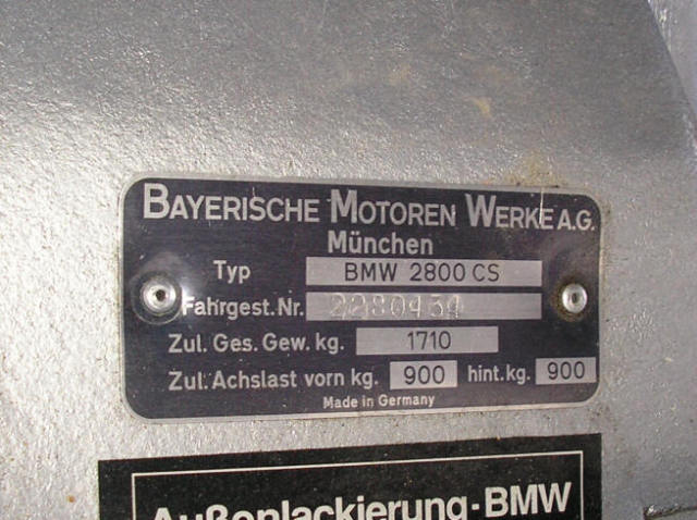 1971 BMW 2800 CSA E9 Coupe - photo 3