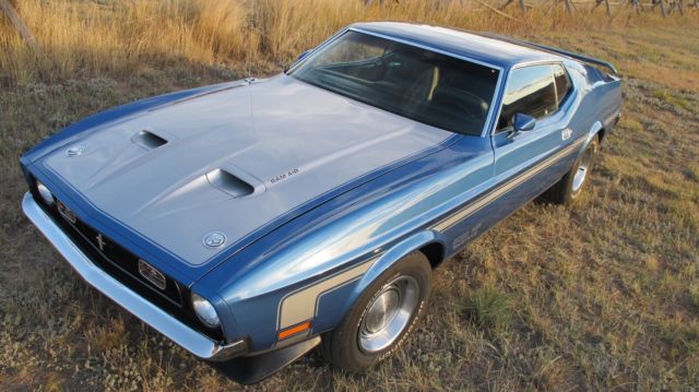 1971 Boss 351 Mustang | Bright Blue Metallic-Argent 1971 Ford Mustang