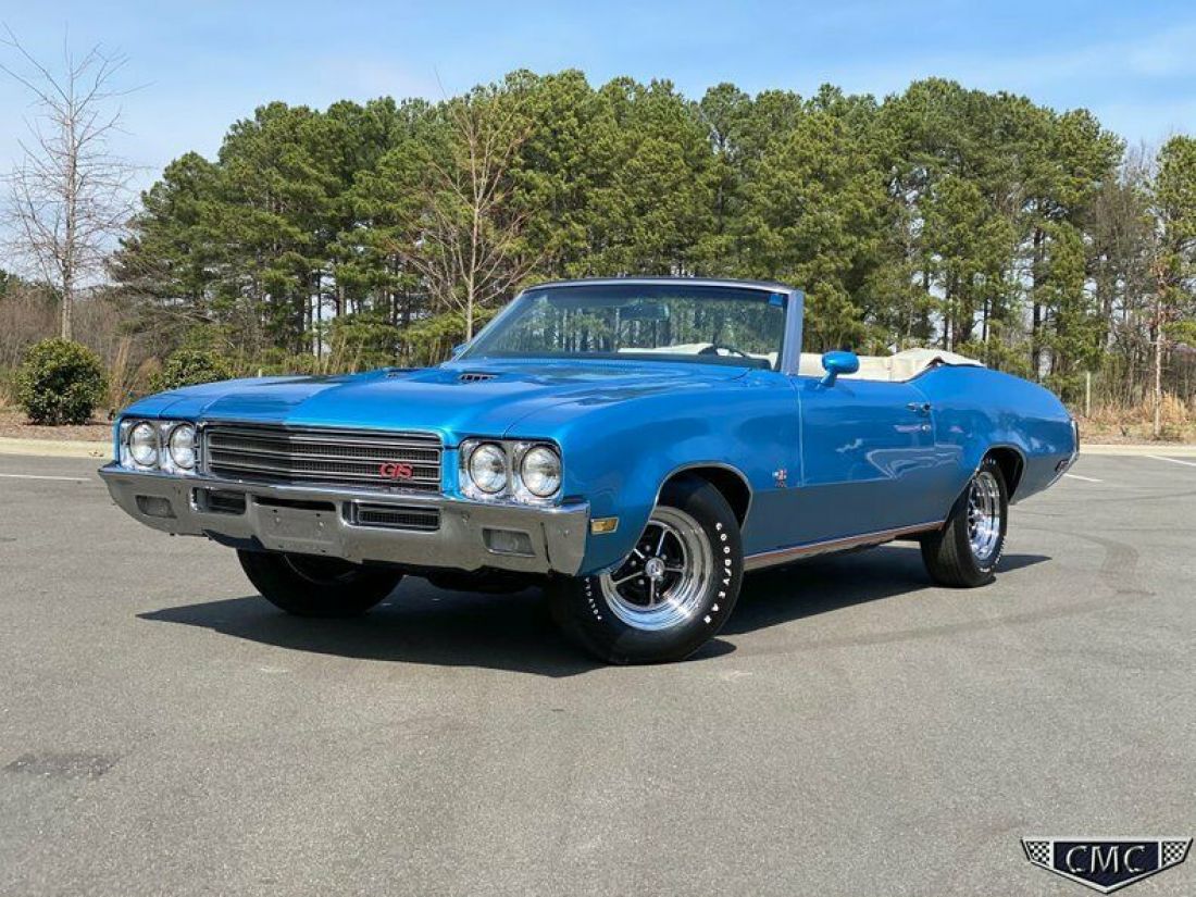 1971 Buick GS 455 Ram Air Convertible Factory A/C Stratomist Blue Restored 1971 Buick Gran Sport GS 455