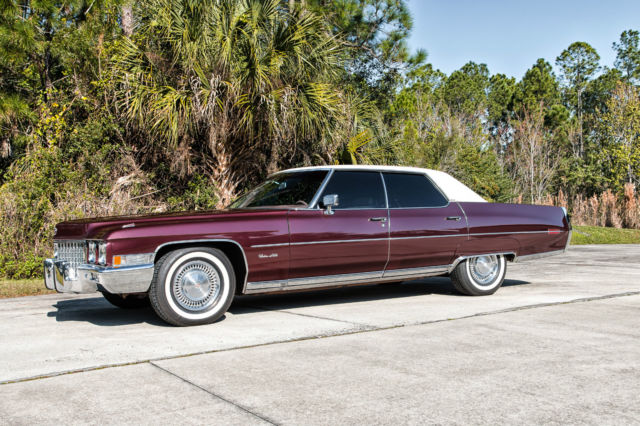 1971 Cadillac Sedan De Ville Maroon 1971 Cadillac DeVille Base Hardtop 2-Door