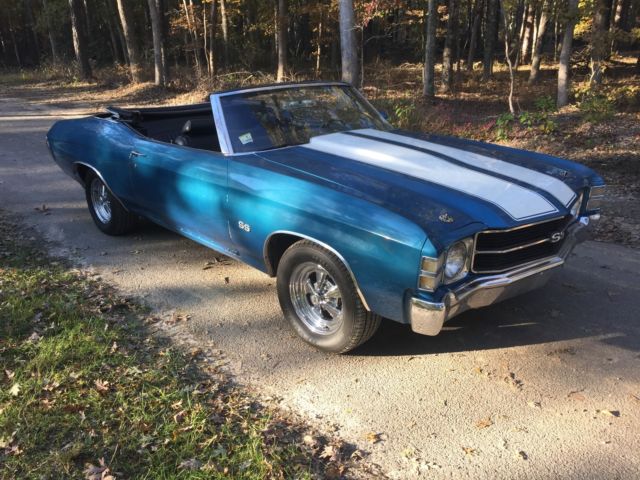 1971 Chevelle Convertible SS super sport numbers # matching project running 402 1971 Chevrolet Chevelle SUPER SPORT