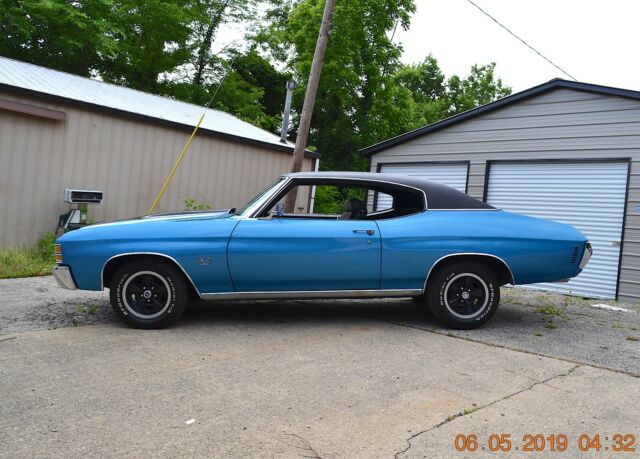 1971 CHEVELLE SS 454 4SPD 12 BOLT PS PDB BUCKETS ORIGINAL METAL MULSANNE BLUE 1971 Chevrolet Chevelle SS 454 4SPD 12 BOLT PS PDB TACH GAUGES BUCKETS