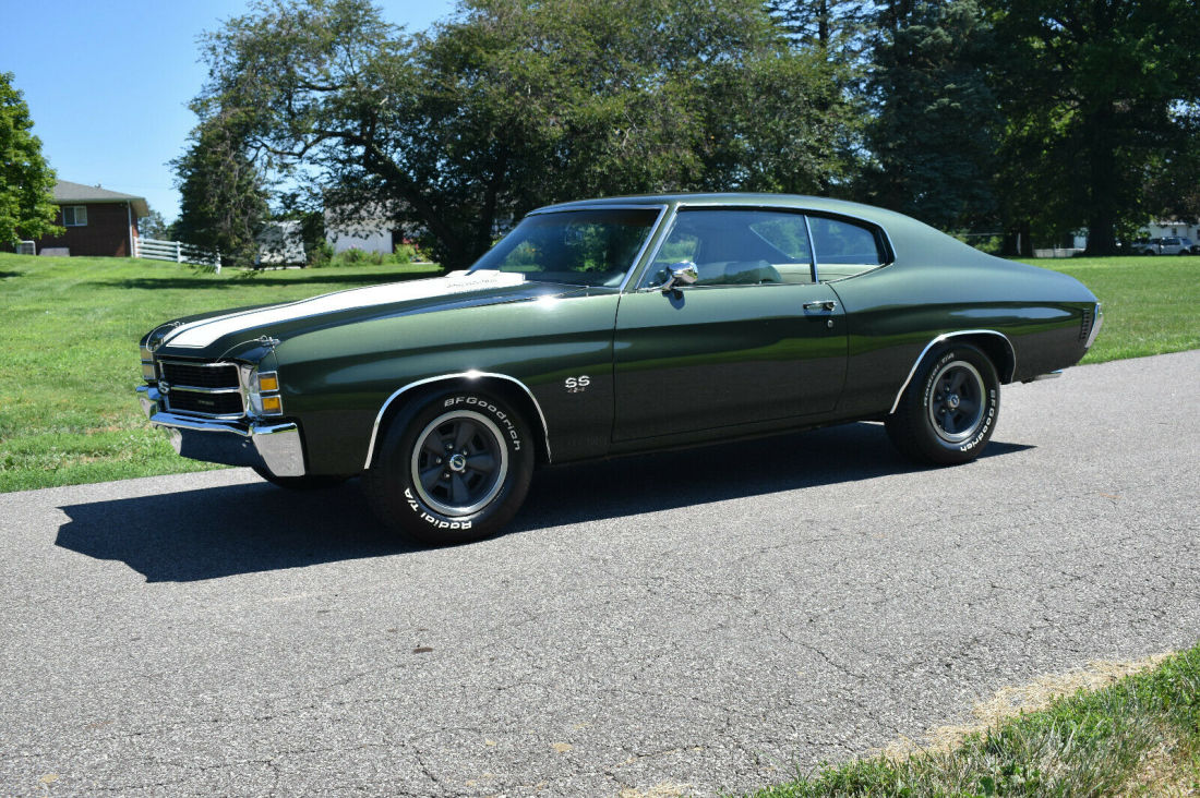 1971 CHEVELLE SS 454, LS-5, #'s MATCH, TURBO 400, 60K ORIG. MILE, EX. CON.-video 1971 Chevrolet Chevelle SS 454 LS5