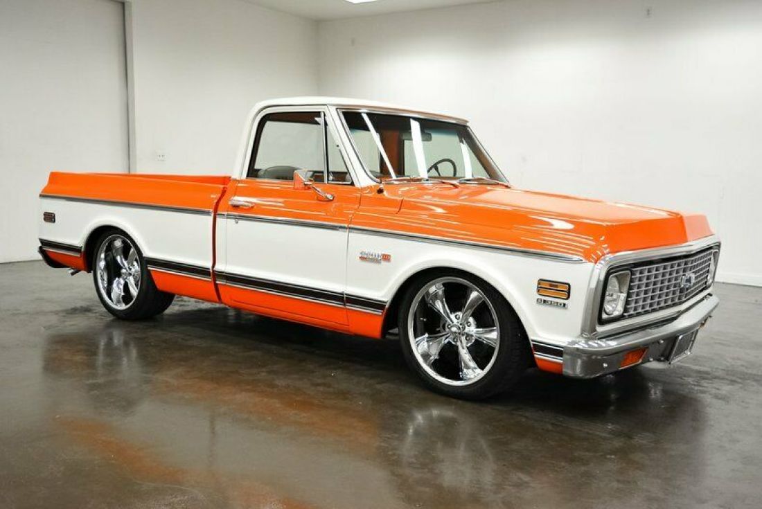 1971 Chevrolet C10 60000 Miles Orange/White Pickup Truck 350 Chevrolet V8 700R4 1971 Chevrolet C-10