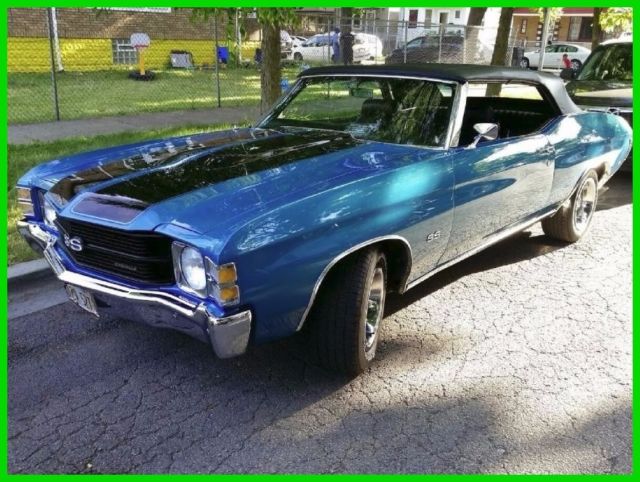 1971 Chevrolet Chevelle Convertible 350 Gasoline Automatic RWD Alpine ILLINOIS 1971 Chevrolet Chevelle Convertible