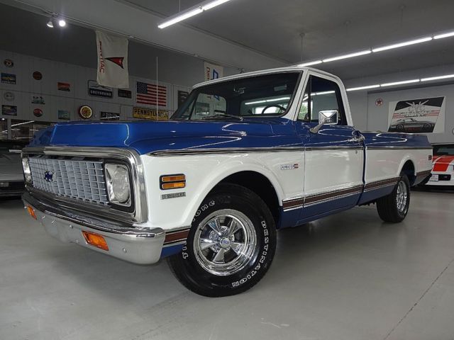 1971 CHEVROLET CHEYENNE Pickup Frame Off Restored Factory AC Blue/White Auto 1971 Chevrolet Other Pickups