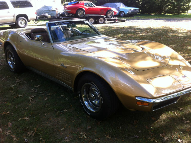 1971 Chevrolet Corvette Convertible 4 spd Tilt Tele New Saddle Leather PS PB 1971 Chevrolet Corvette Convertible 4 Spd