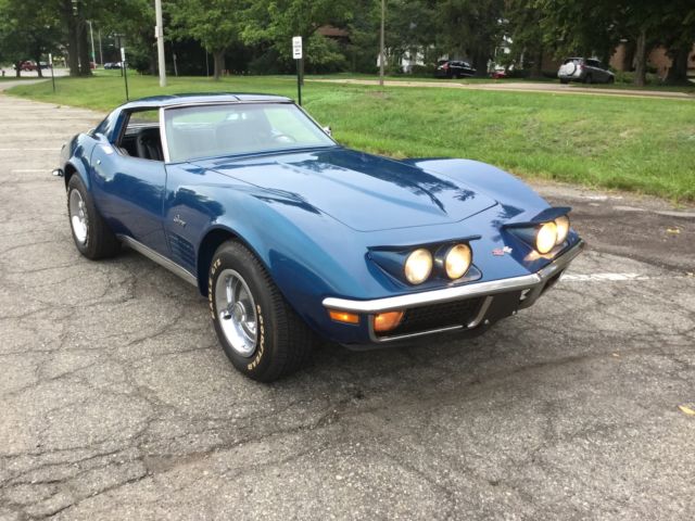 1971 Chevrolet Corvette Coupe Numbers Matching Motor/4sp Bridgehampton Blue 1971 Chevrolet Corvette