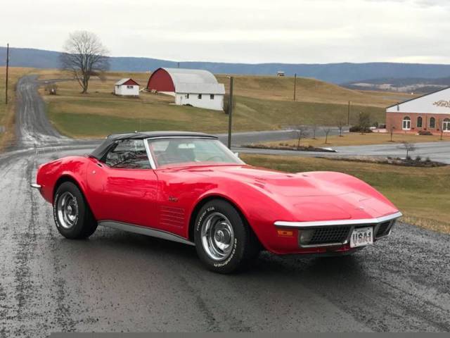 1971 Chevrolet Corvette Rare Color Combo Red/Red Big Block Factory A/C PB RWD V8 1971 Chevrolet Corvette Rare Color Combo Red/Red Big Block Factory A/C PB
