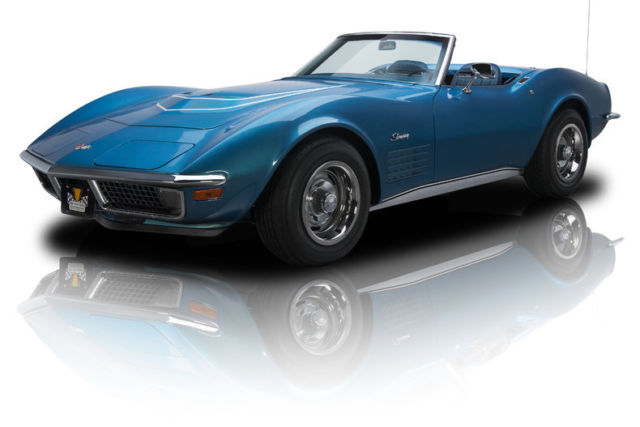 1971 Chevrolet Corvette Stingray 74,042 Miles Mulsanne Blue Roadster LT1 350 V8 1971 Chevrolet Corvette Stingray