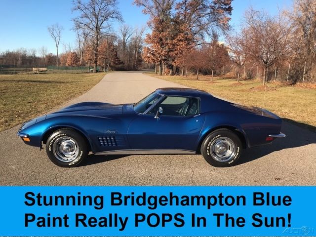1971 Chevrolet Corvette Original L48 350cid 270hp Bridgehampton Blue Vette - photo 3