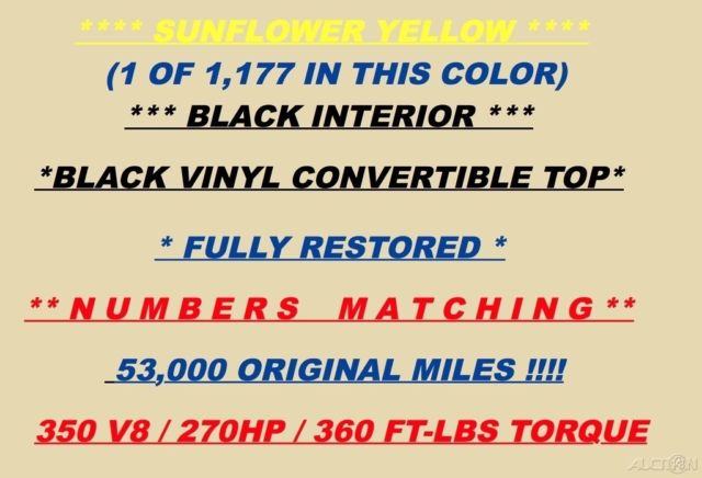 1971 Chevrolet Corvette Stingray Convertible / Full Restoration / 53k Miles / 4-Speed - photo 3