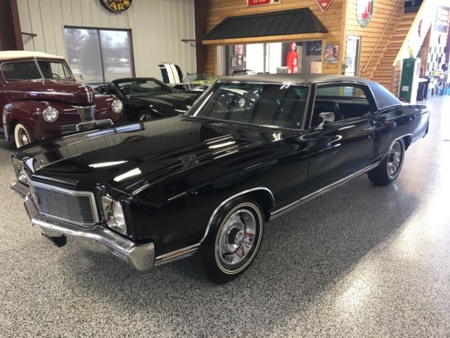1971 Chevrolet Monte Carlo Factory 4-Speed, Build Sheet, Triple Black, Like New 1971 Chevrolet Monte Carlo
