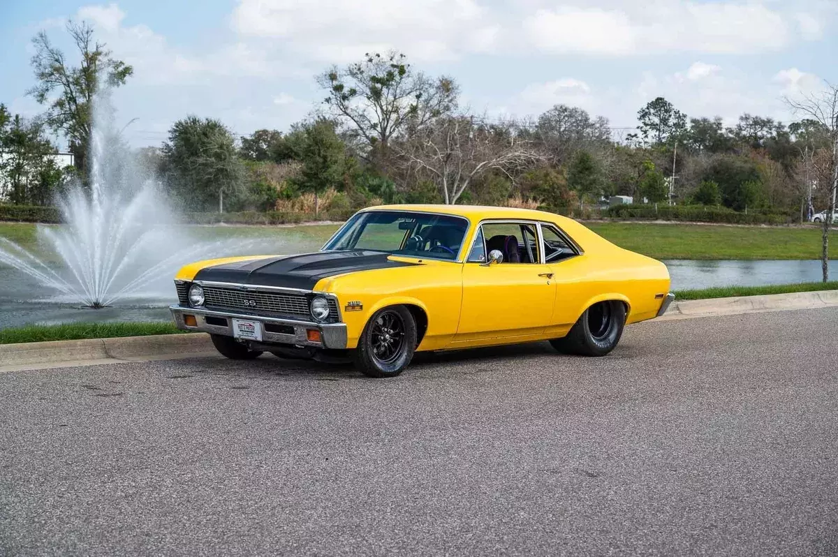 1971 Chevrolet Nova Pro Street with 555 Big Block Crate Engine Yellow 1971 Chevrolet Nova Pro Street with 555 Big Block Crate Engine