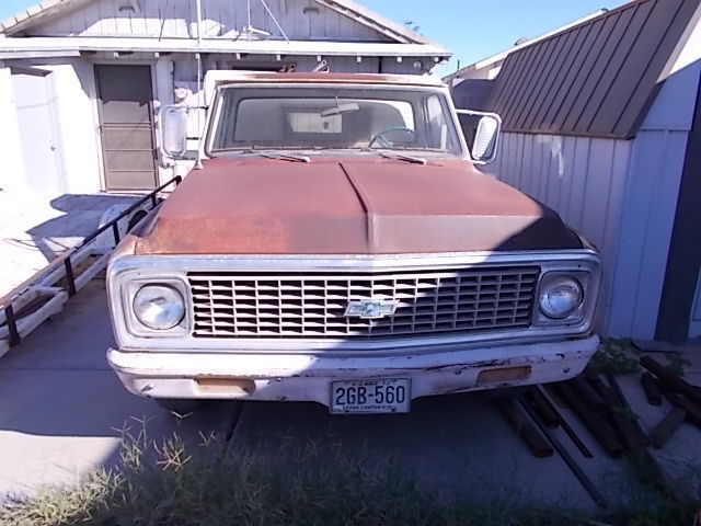 1971 Chevy C-10 Long Bed Pickup Truck Project or Restore Sitting Since1986 1971 Chevrolet C-10