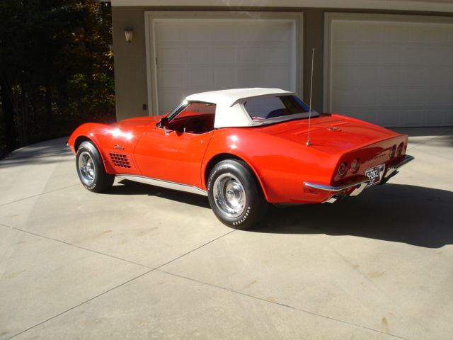 1971 Corvette Convertible 4-spd Real Red/Red Frame off Restored with 27 miles 1971 Chevrolet Corvette