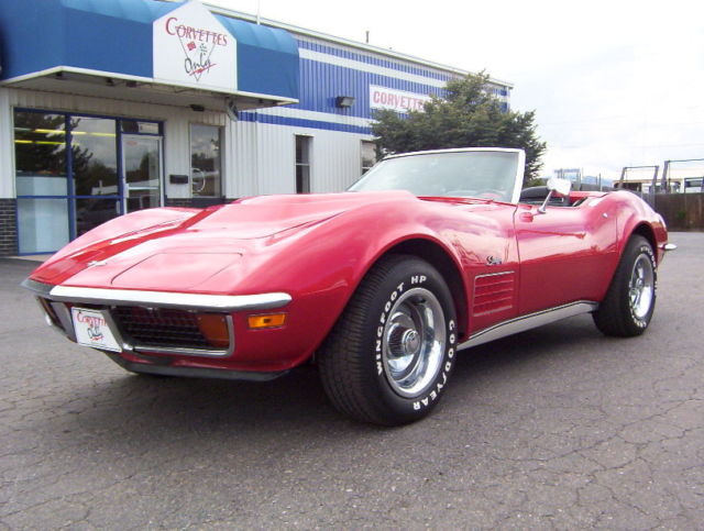 1971 Corvette Convertible, 454/LS-5/4-Speed w/A-C, Numbers Matching, Red/Black 1971 Chevrolet Corvette