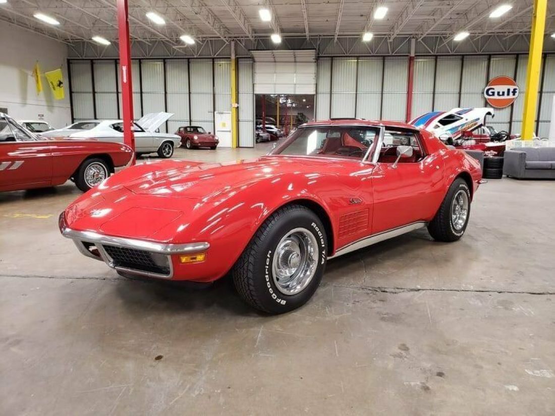 1971 Corvette Coupe, 350 V8, 4-Speed, Red/Red, A/C, Numbers Matching 1971 Chevrolet Corvette