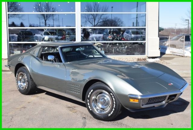 1971 Corvette STINGRAY #'s Match 350/270 Hp 4spd T-Top STEEL CITIES GRAY 1971 Chevrolet Corvette 1971 Chevrolet Corvette Stingray 350/270Hp 4-Speed Trans