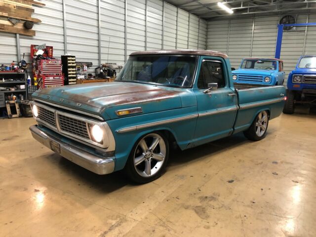 1971 Ford F-100 pick up Pro Touring on full Crown vic Drive train with A/c heat 1971 Ford F-100