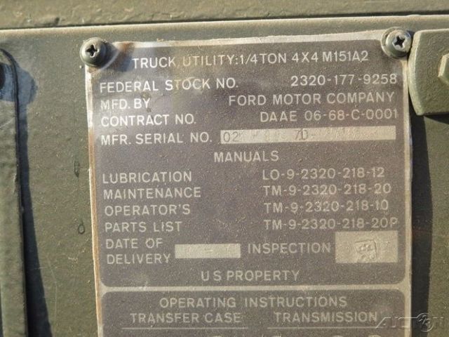 1971 Ford M151A2 Military 1/4 Ton Utility Truck - photo 10