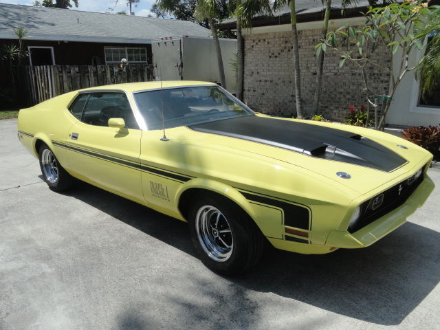 1971 Ford Mustang Mach 1 Original 3 Speed Leather 351 Cleveland 2 Door Fastback 1971 Ford Mustang Mach 1