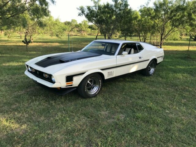 1971 Ford Mustang Mach1 Fastback 351C Auto ps pb ac build sheet 42144 Miles Whit 1971 Ford Mustang Mach1 Fastback 351C Auto ps pb ac build sheet