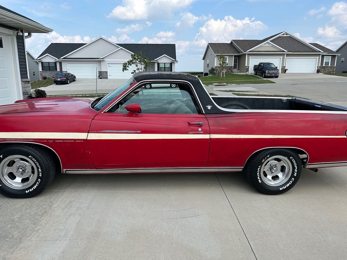 1971 Ford Ranchero Pickup Red RWD Automatic GT500 1971 Ford Ranchero GT500
