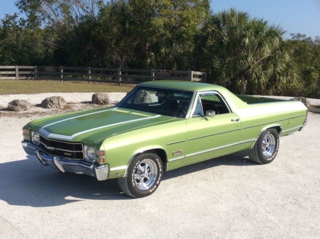 1971 GMC SPRINT CUSTOM 350 AUTO A/C P/S PDB SURVIVOR LIME GREEN CA NO RUST/ROT 1971 Chevrolet El Camino CUSTOM