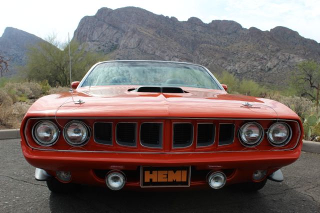 1971 Hemi Cuda Convertible 4-Speed Tribute Rotisserie Restored Trades Considered 1971 Plymouth Barracuda Convertible