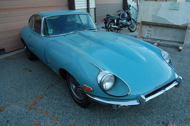 1971 Jaguar XKE Series 2 E-type Coupe 1 owner, project, no rust, runs,rare color 1971 Jaguar E-Type Two door rear wheel drive