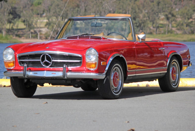 1971 Mercedes 280 SL Red with Tan Excellent Condition with Records Serviced 1971 Mercedes-Benz 200-Series SL ROADSTER
